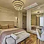 Açık renk yatak odası dekorasyonu